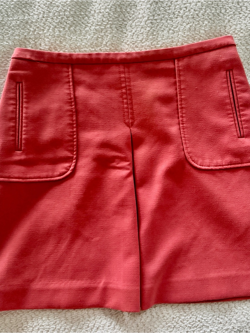Maeve Skirt Size 16, Coral Pink Front-Pocket Skirt